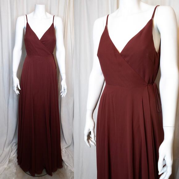 JENNY YOO James Wrap Gown in Hibiscus NWT US 6 - Picture 1 of 13